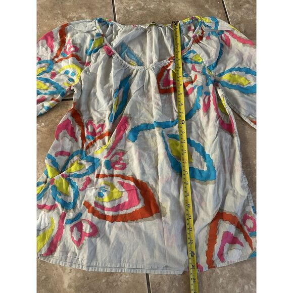 Old Navy M Cotton Printed Blouse Tunic Lightweight - Picture 6 of 7